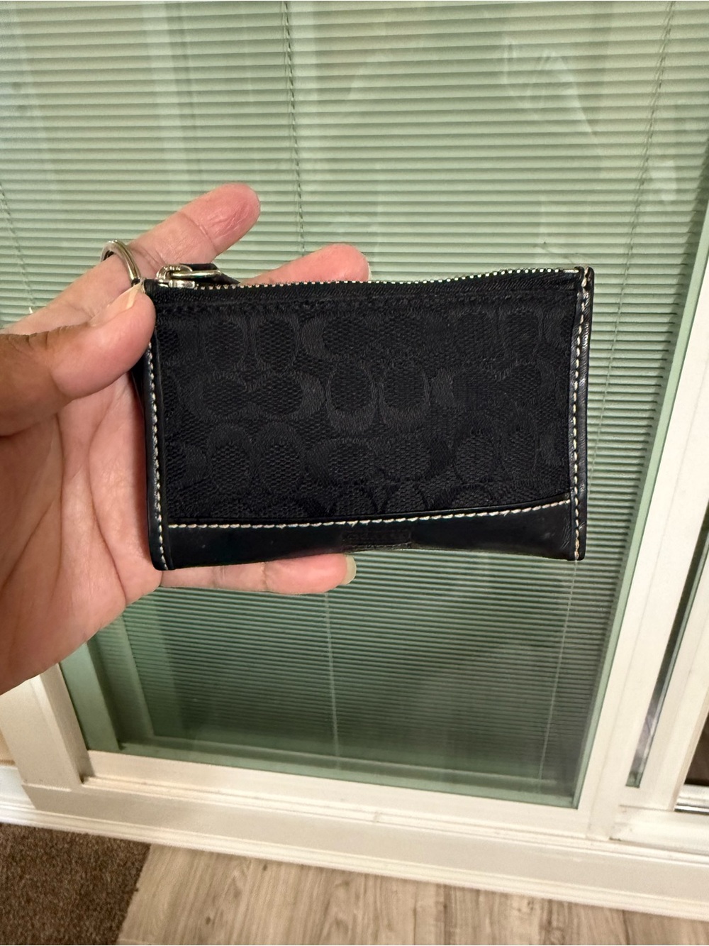Black Coach keychain wallet